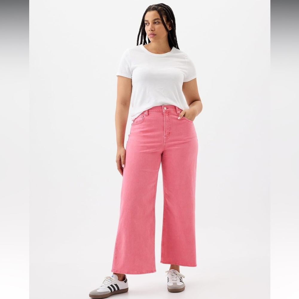 GAP Vibrant Pink Wide Leg Jeans